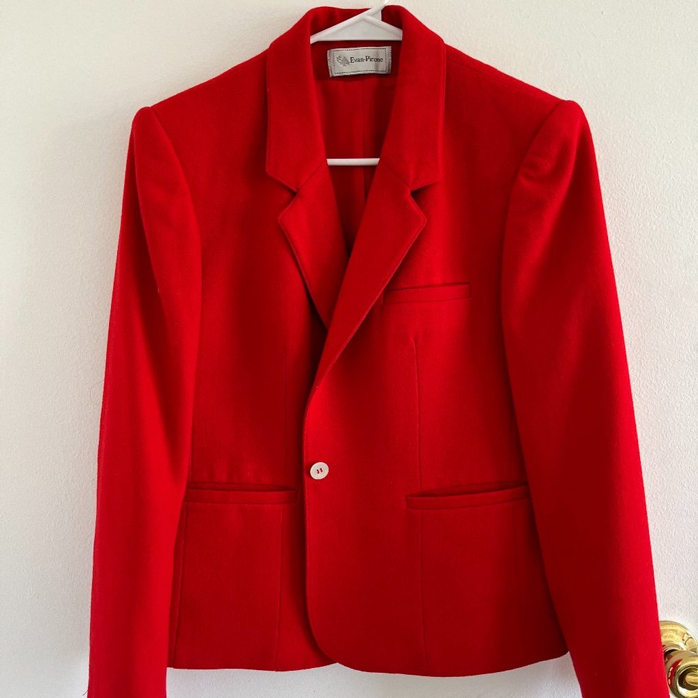 Red Blazer, 80% Wool from Evan Picone